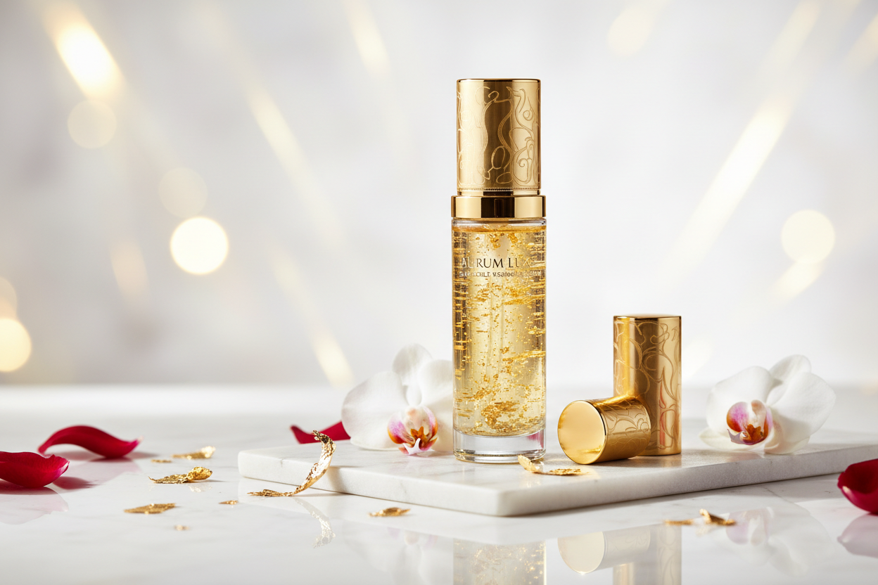 Elevate your skincare ritual with our Luxury Anti-Aging Gold & Peptide Elixir, a transformative serum designed for visibly younger, radiant skin. Infused with pure 24K gold flakes, high-potency peptides, and rare botanical extracts, this elixir reduces fine lines, boosts elasticity, and restores a luminous glow. Lightweight yet intensely nourishing, it penetrates deeply to rejuvenate skin at the cellular level. Perfect for daily use or as a pampering weekly treatment, this serum embodies the ultimateinluxur